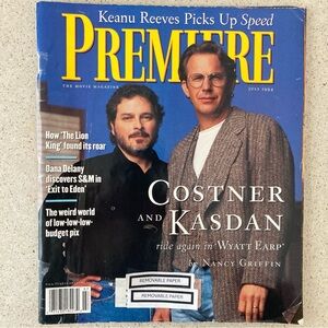Premiere The Movie Magazine Lawrence Kasdan Kevin Costner July 1994 Label Attach